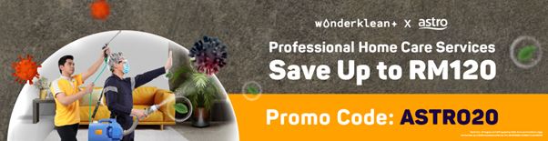 Astro and WonderKlean promo for professional home care cleaning service