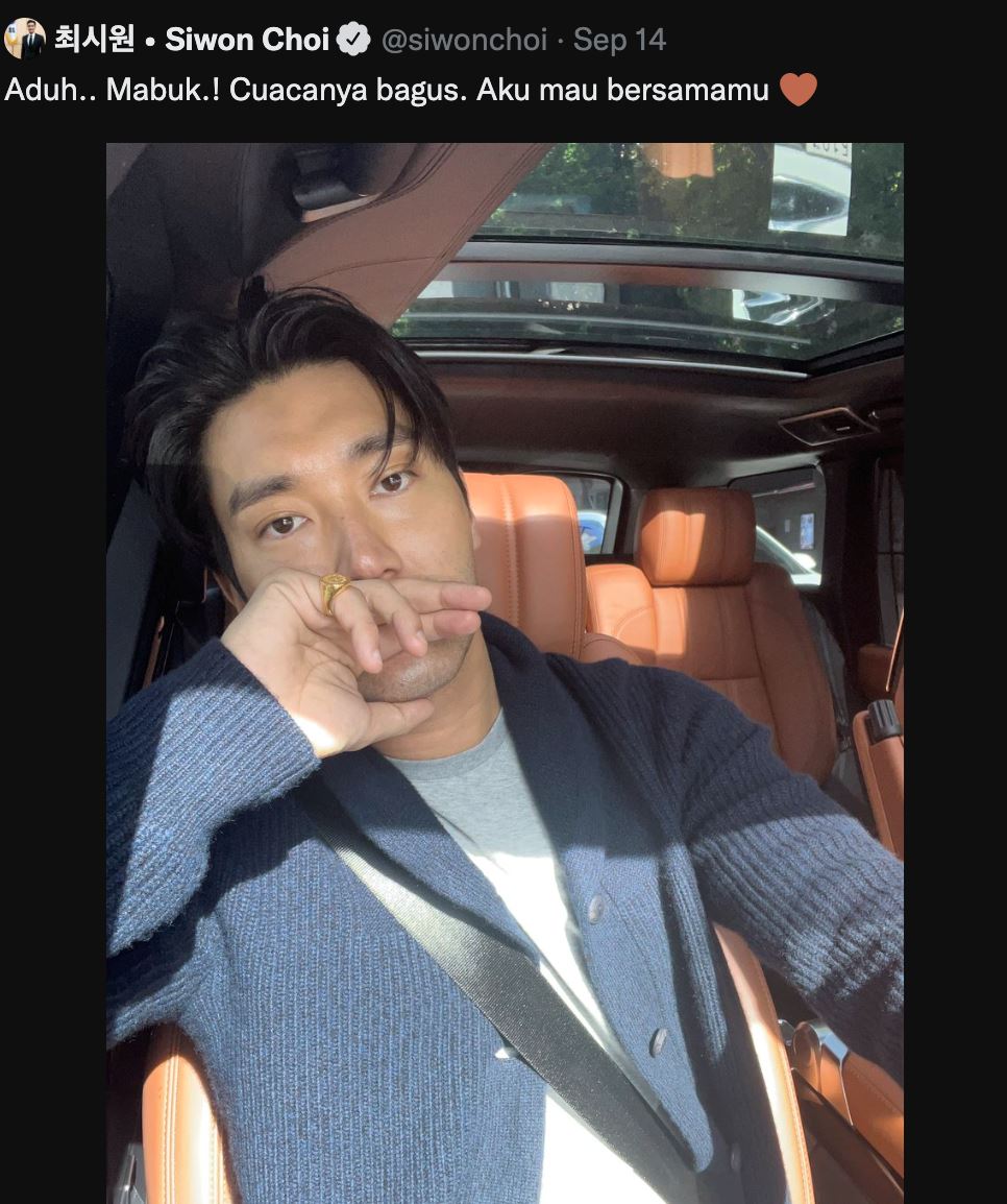 netizen teruja choi si-won tweet dalam bahasa melayu