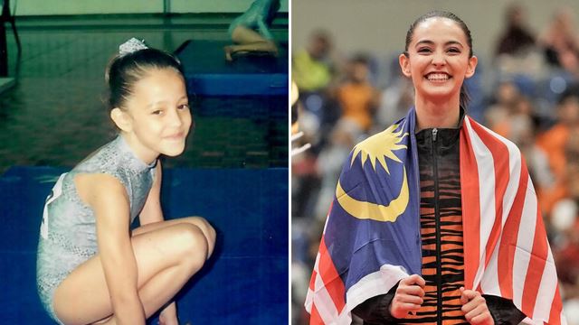 Young Farah Ann and adult Farah Ann at SEA Games