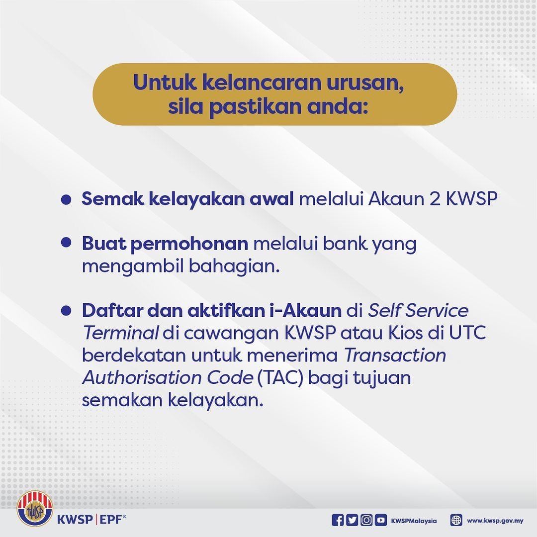 ahli kwsp boleh mohon pembiayaan peribadi dari bank bermula 7 april ini