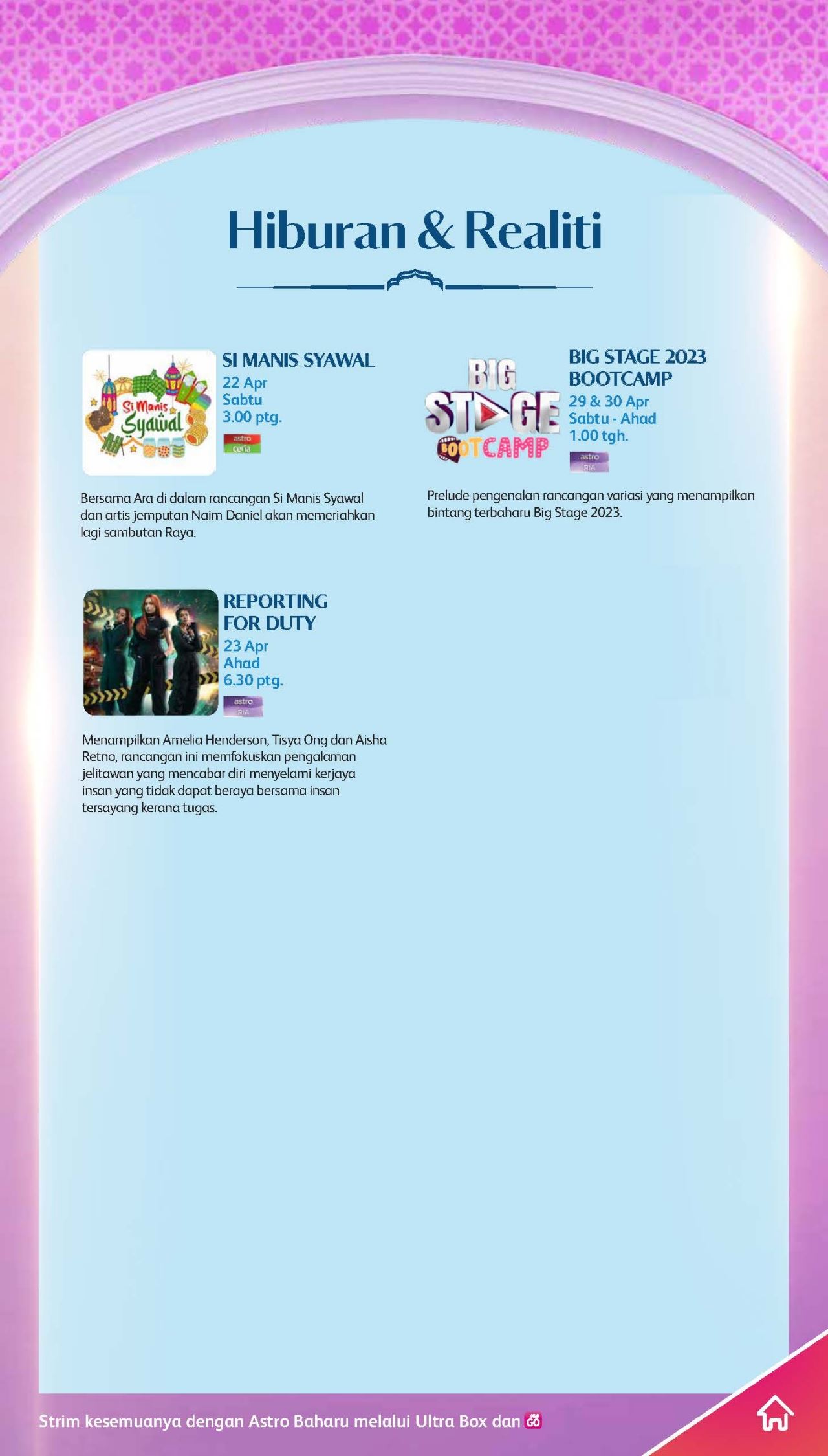 ini senarai program dan rancangan menarik di astro sepanjang aidilfitri 2023