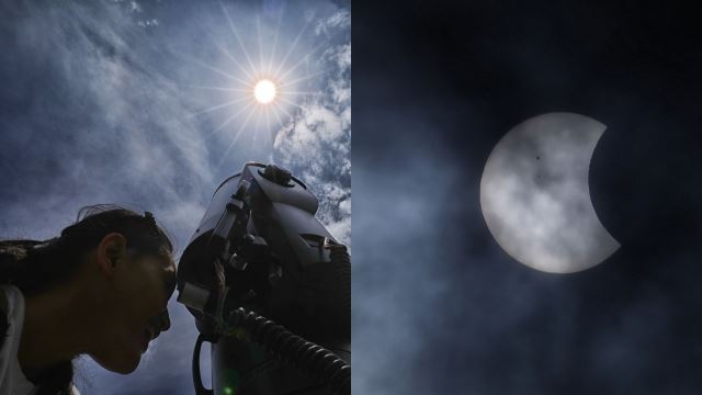 muncul selepas 10 tahun, orang ramai teruja lihat gerhana matahari hibrid