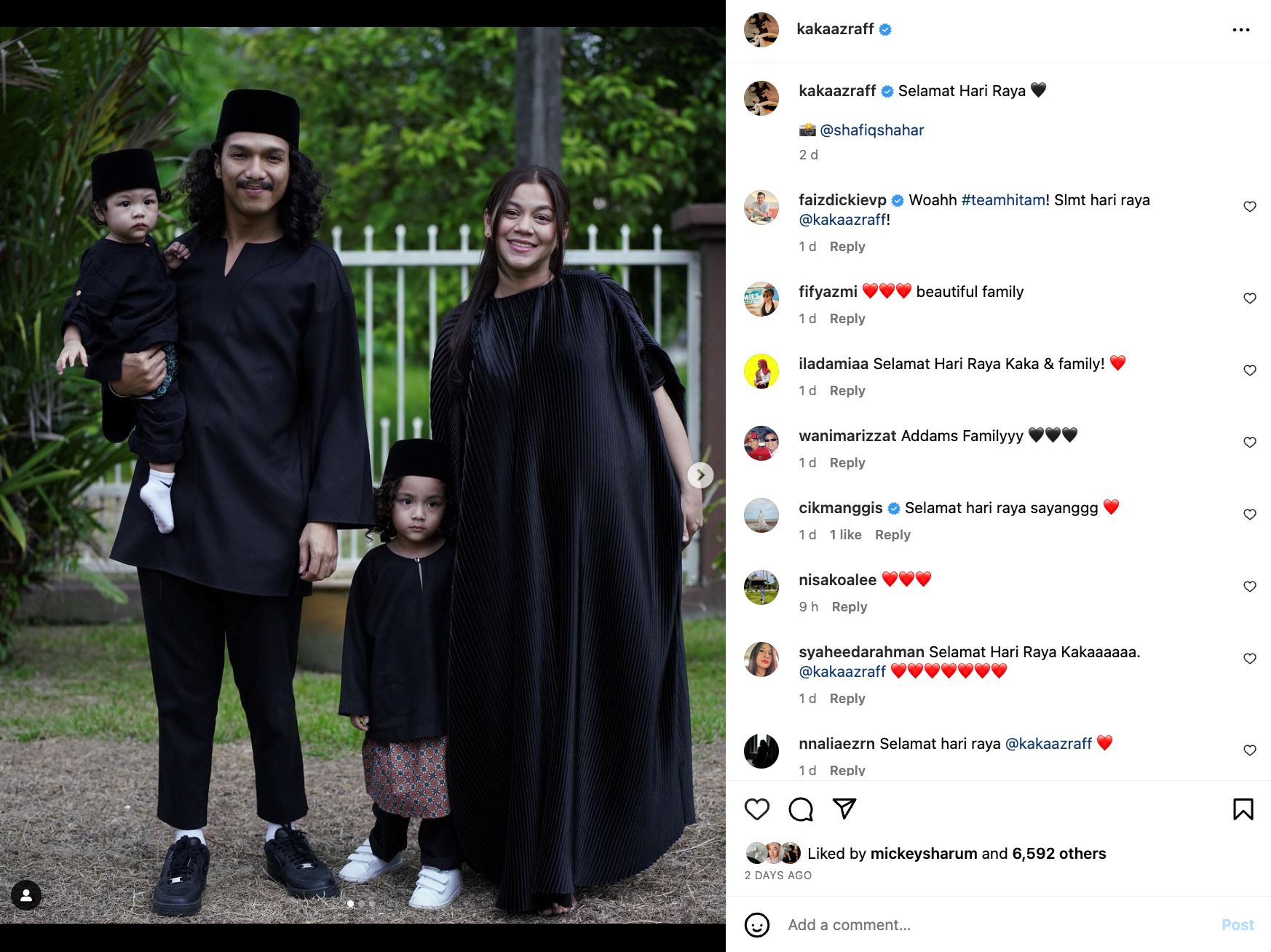 warna hitam paling popular untuk raya 2023, ini antara ootd selebriti negara