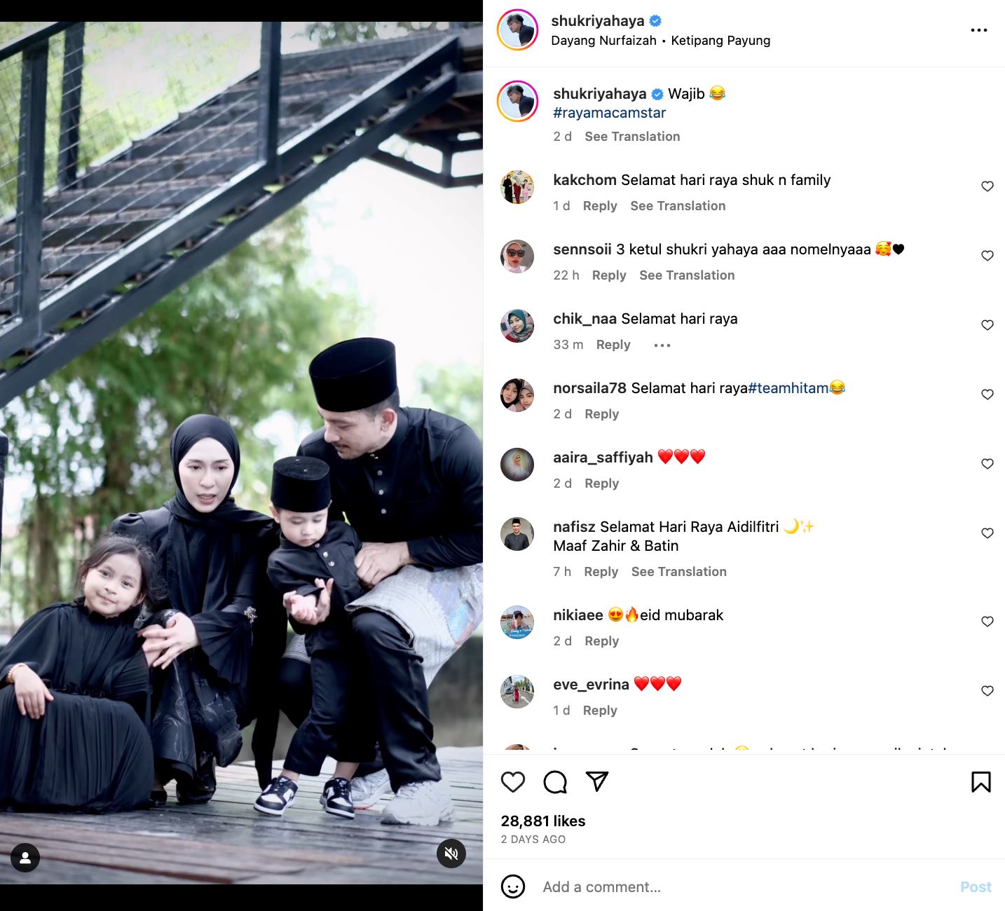 warna hitam paling popular untuk raya 2023, ini antara ootd selebriti negara