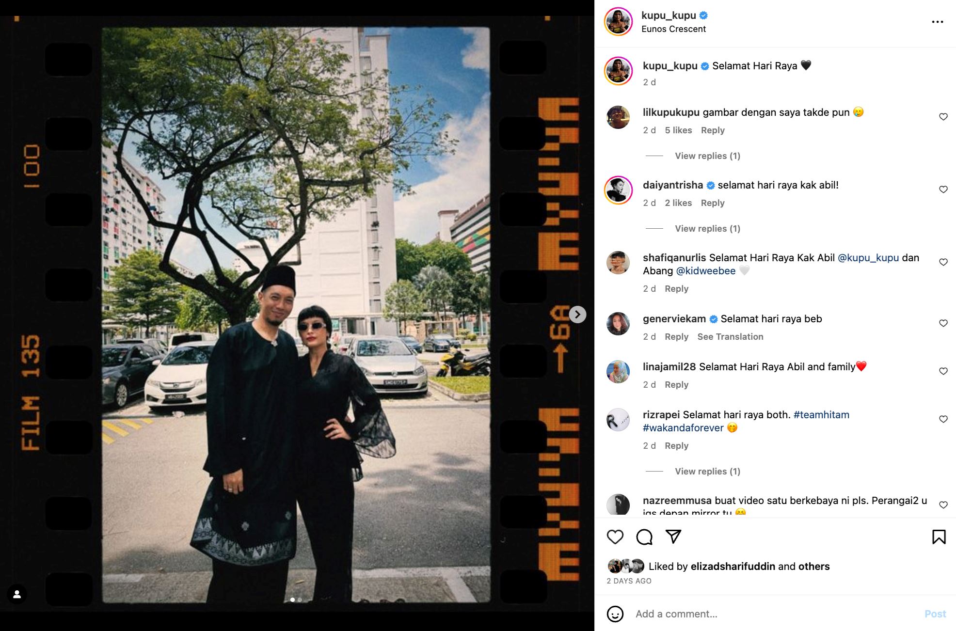 warna hitam paling popular untuk raya 2023, ini antara ootd selebriti negara