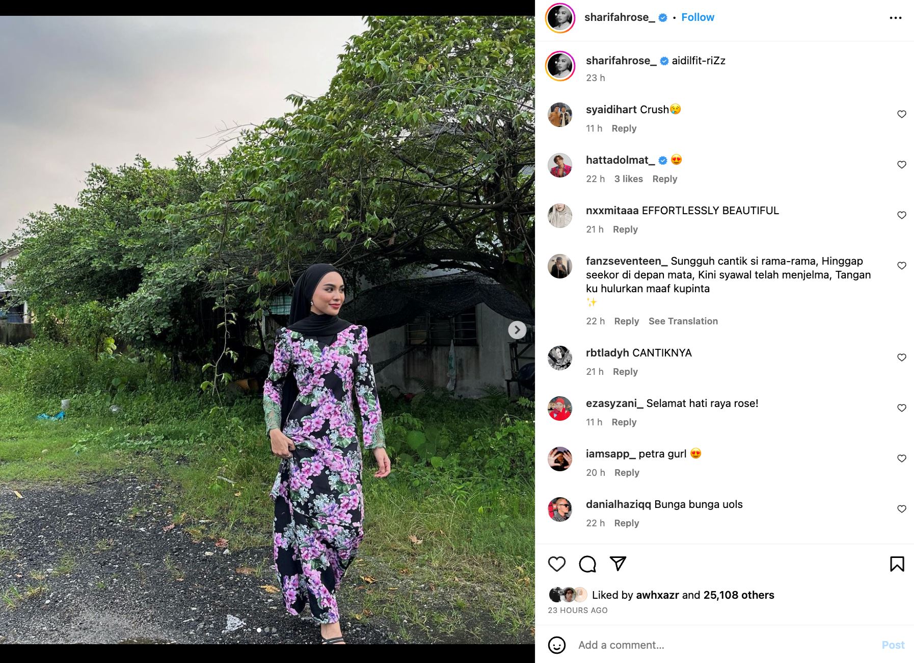 warna hitam paling popular untuk raya 2023, ini antara ootd selebriti negara