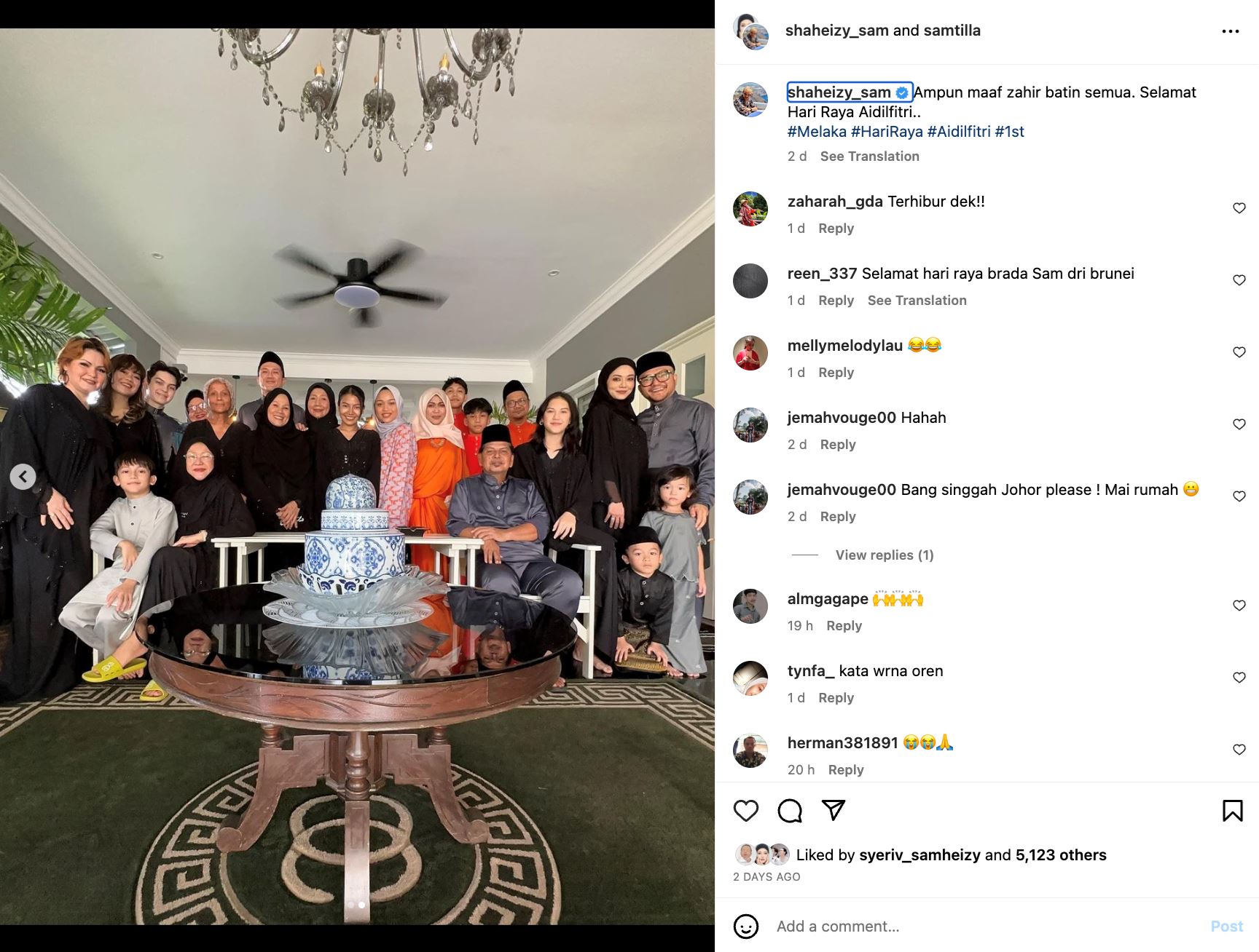 warna hitam paling popular untuk raya 2023, ini antara ootd selebriti negara