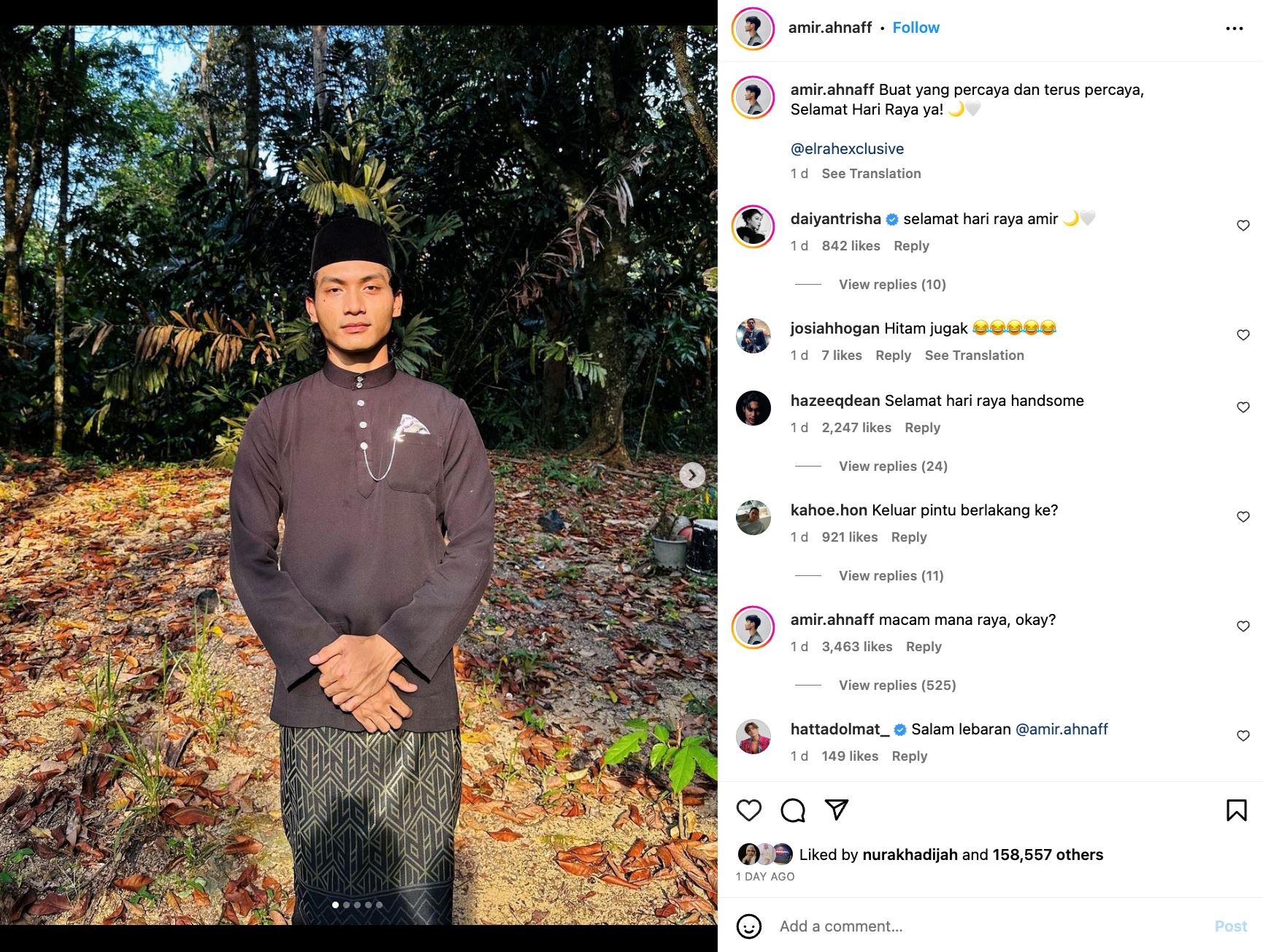 warna hitam paling popular untuk raya 2023, ini antara ootd selebriti negara