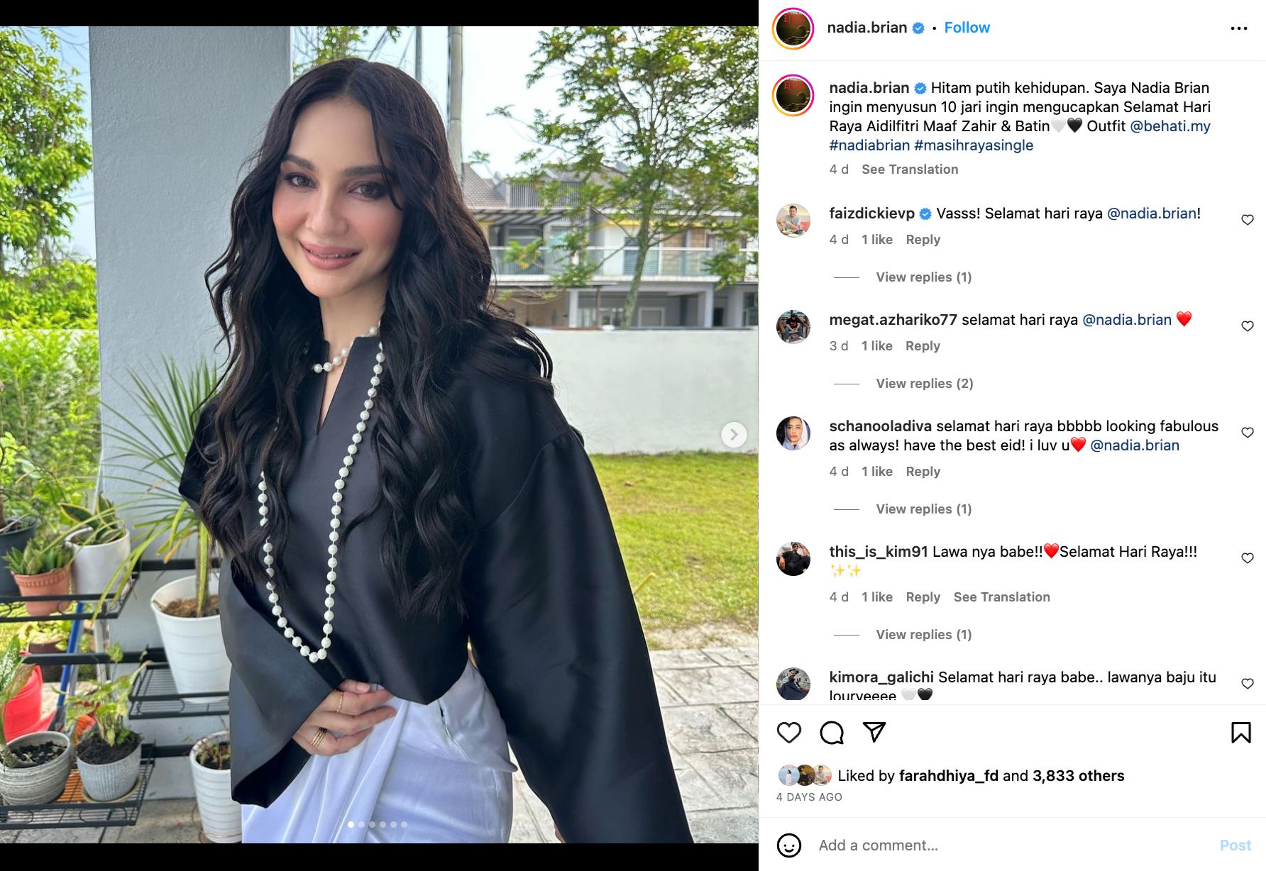 warna hitam paling popular untuk raya 2023, ini antara ootd selebriti negara