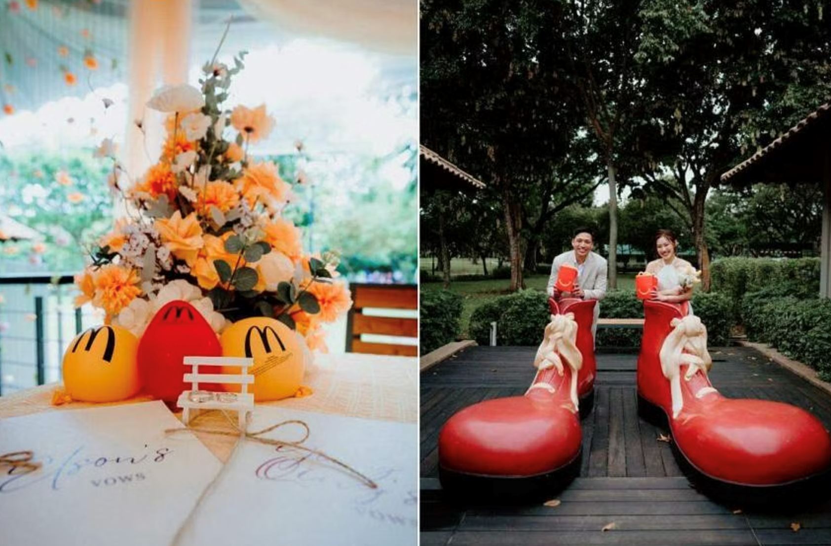 unconventional love! s’porean couple chooses mcdonald's for a fuss-free wedding, and we're lovin' it!