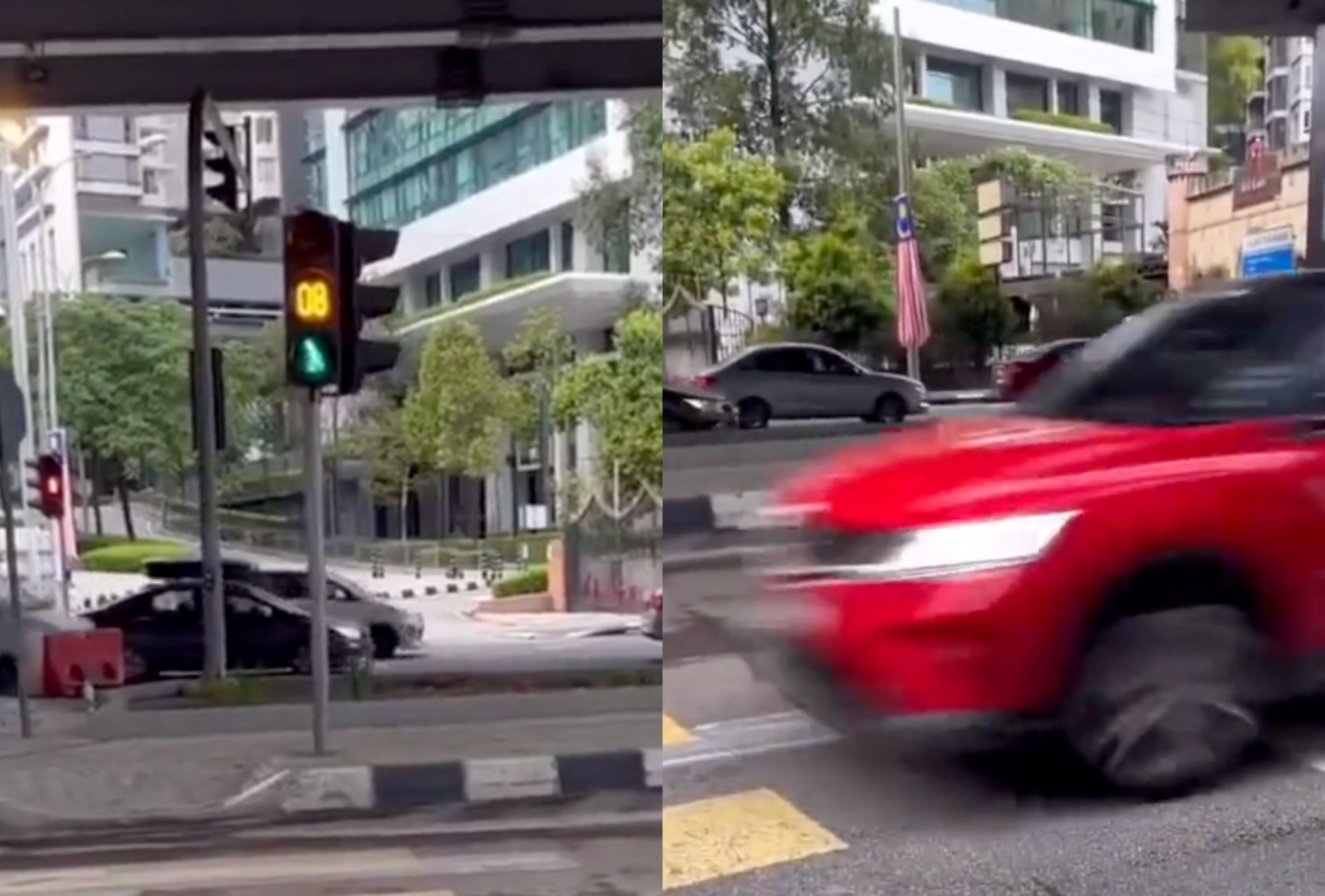 viral video shows reckless road users speeding past red lights in malaysia, becomes serious road safety concern