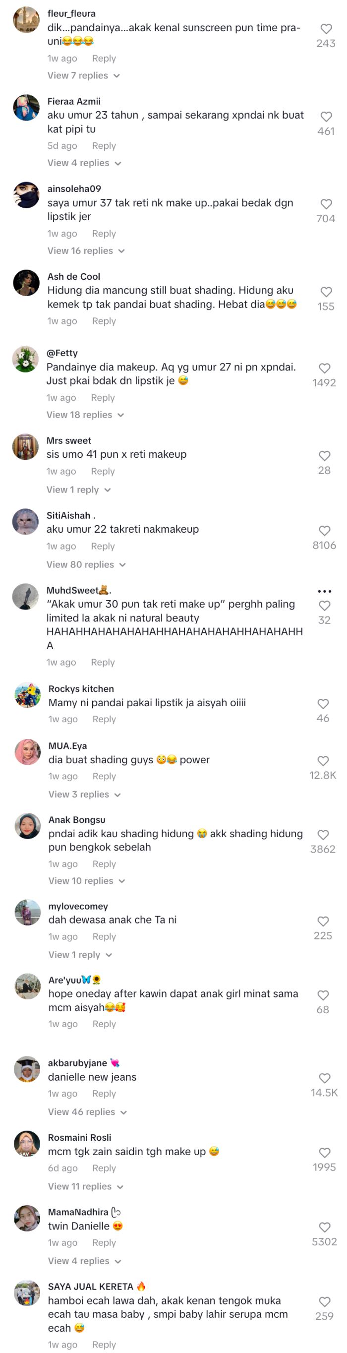 lebih tiga juta tengok anak che ta, aaisyah dhia rana bersolek