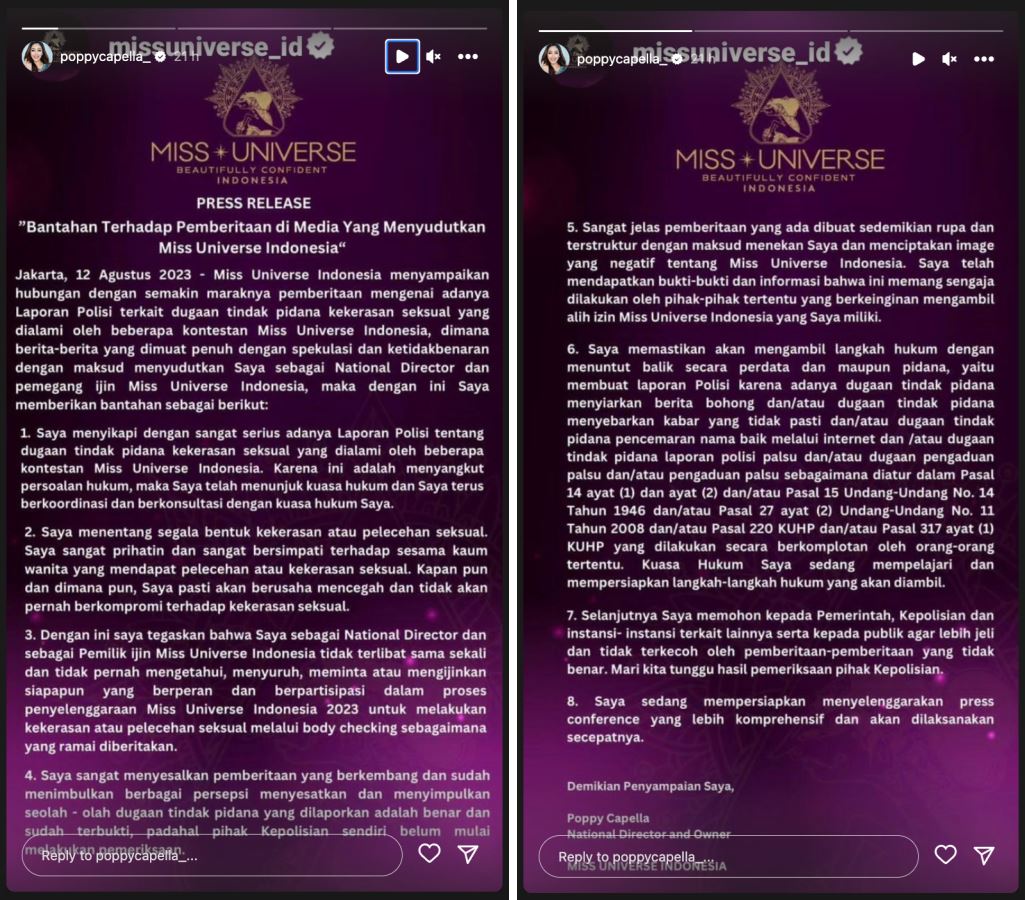 miss universe malaysia tahun ini dibatalkan ekoran kontroversi di indonesia