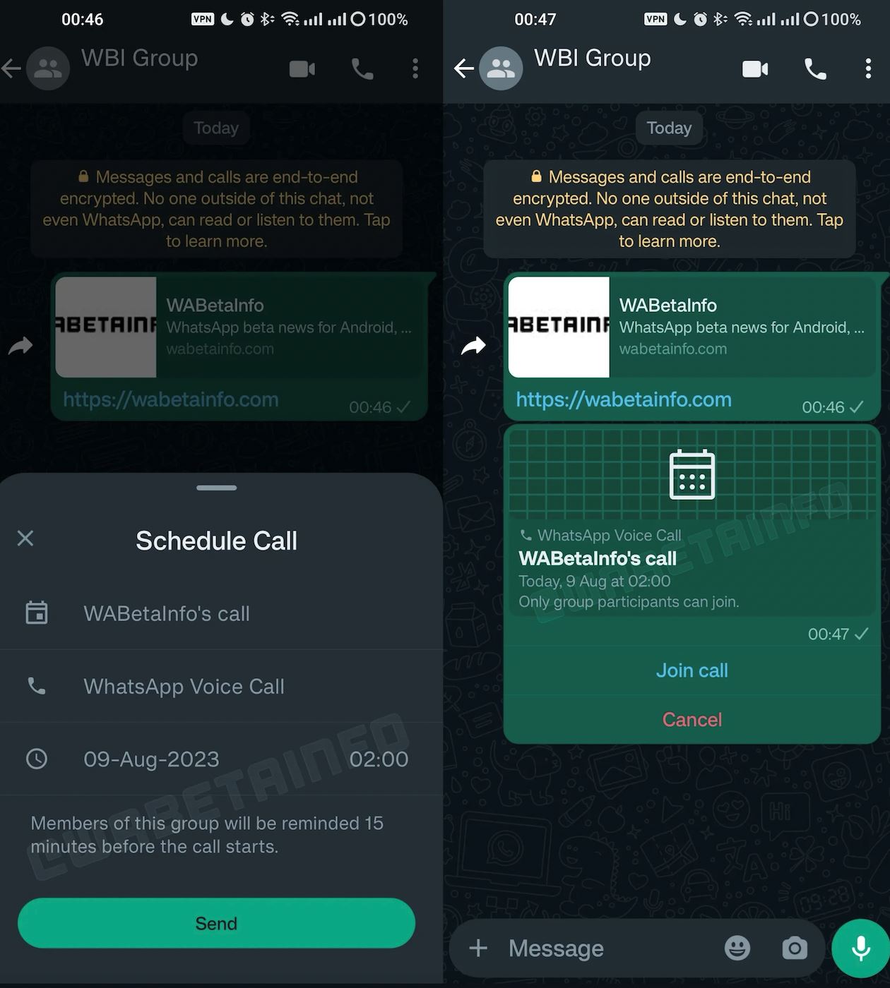 whatsapp新功能！可预设群组通话日期与时间！