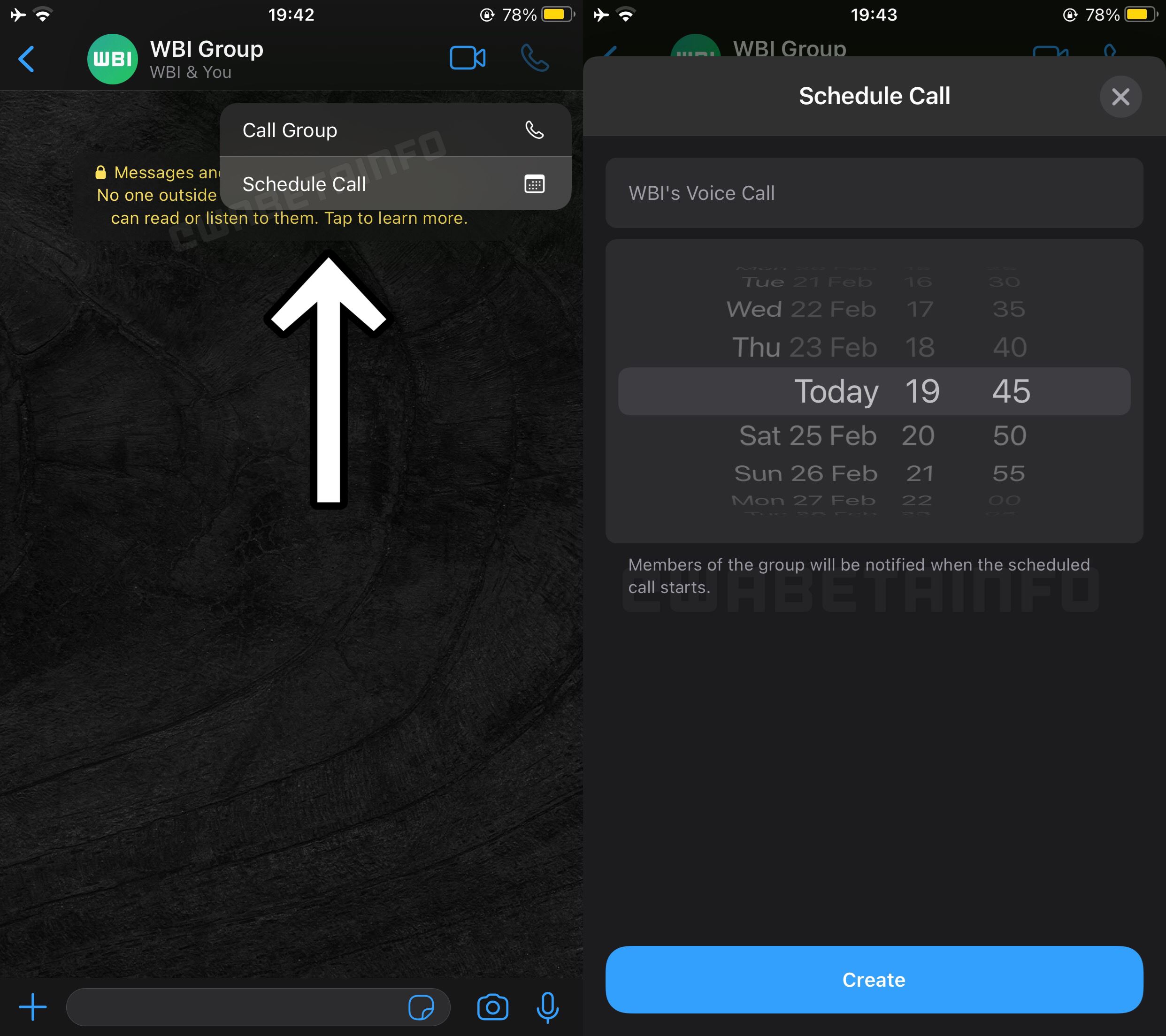 whatsapp新功能！可预设群组通话日期与时间！