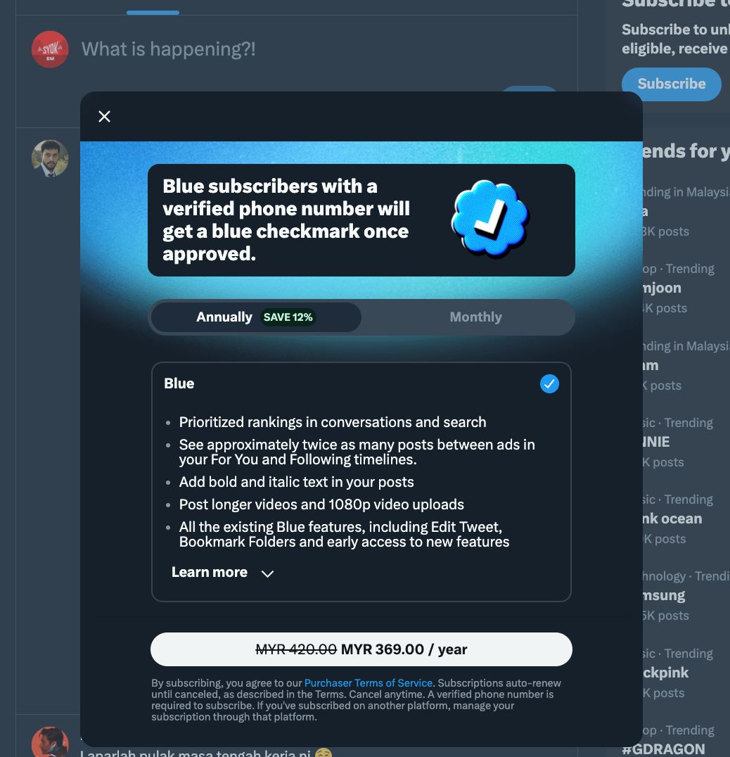 tweetdeck kini tidak lagi percuma, kena bayar rm369 setahun kalau nak guna