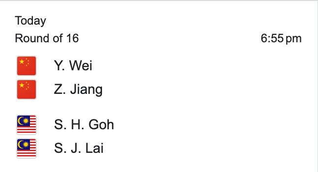 【世锦赛】我国1男单和5双打成功晋级16强❗️李梓嘉今迎战安东森🔥