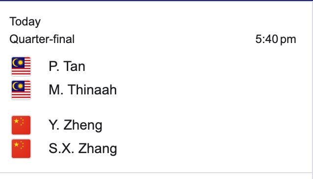 【世锦赛】马来西亚3组双打杀进8强❗️谢苏、蒂娜、杰蔚加油加油💪