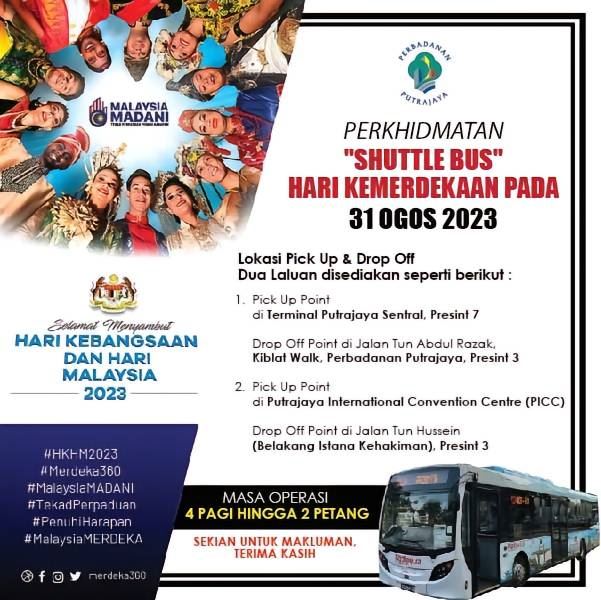 nak sambut 31 ogos di putrajaya? ini tempat parking dan info perlu anda tahu