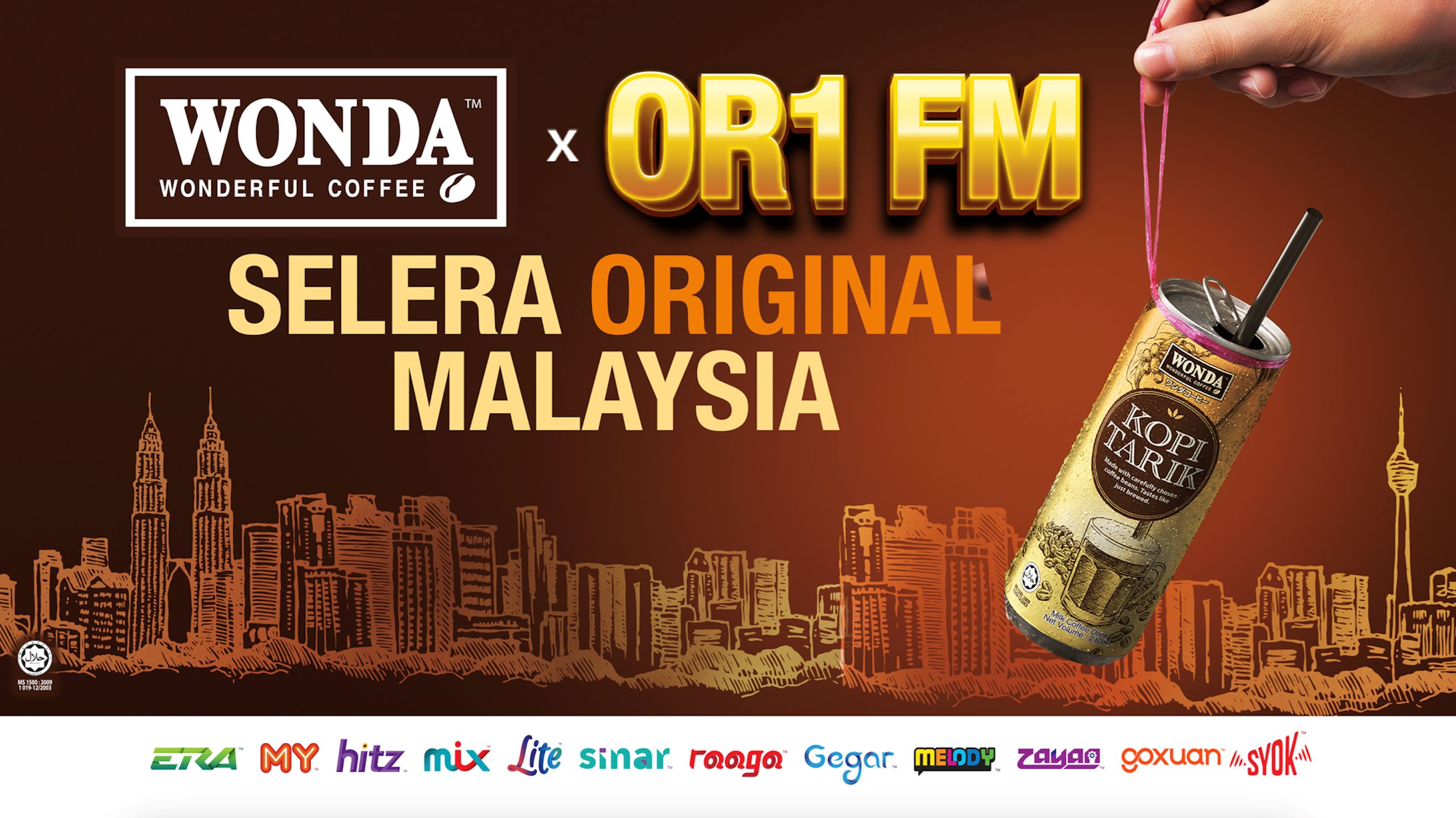 wonda kopi tarik dan astro radio lancar stesen radio paling original di malaysia, or1 fm dengan wonda kopi tarik