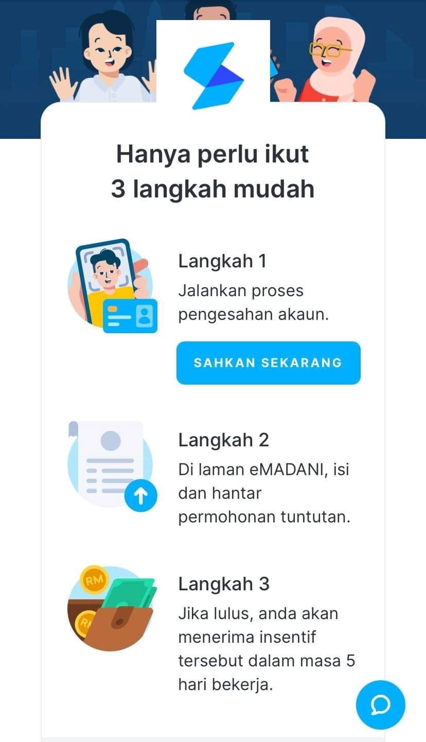 ada 4 platform online, ini cara nak tebus rm100 e-wallet pada yang layak