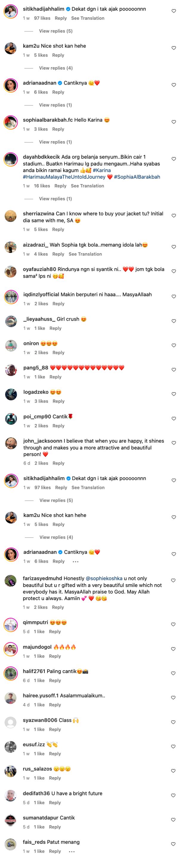 sophia albarakbah pergi stadium tengok bola pun melawa!