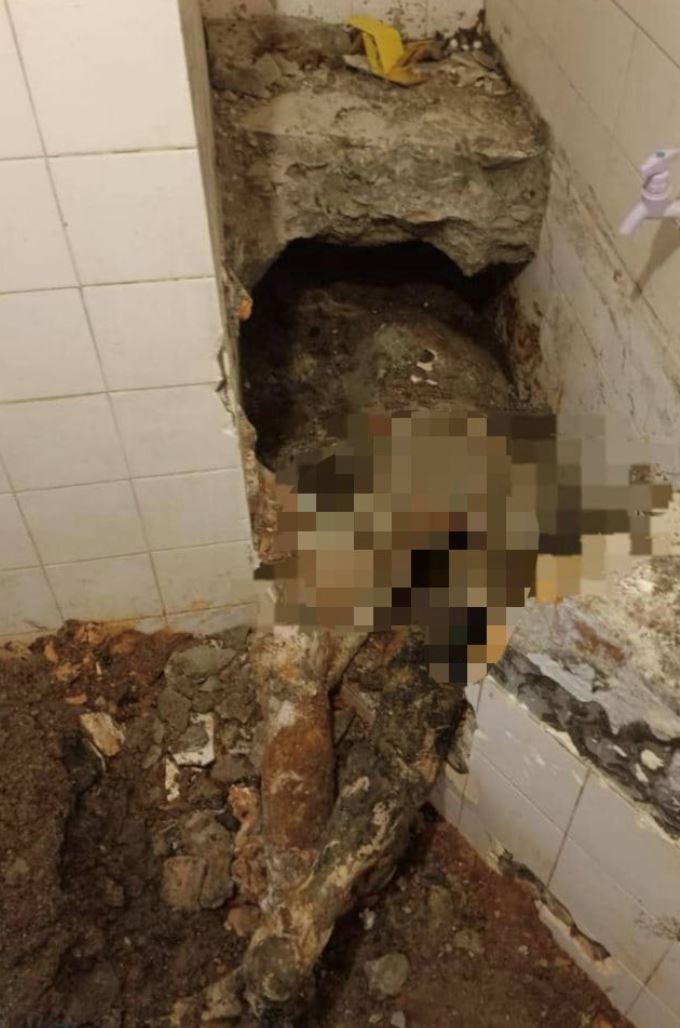 gempar! mayat wanita ditemui dalam simen rumah sewa dekat pandamaran, klang