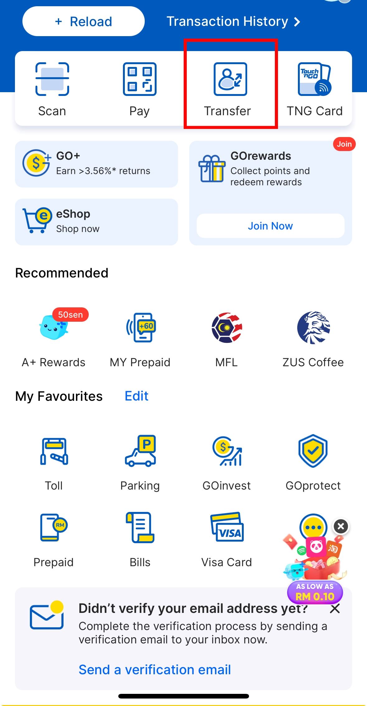 领取touch ‘n go ewallet商家红包🧧cashback packet hunt功能🔥