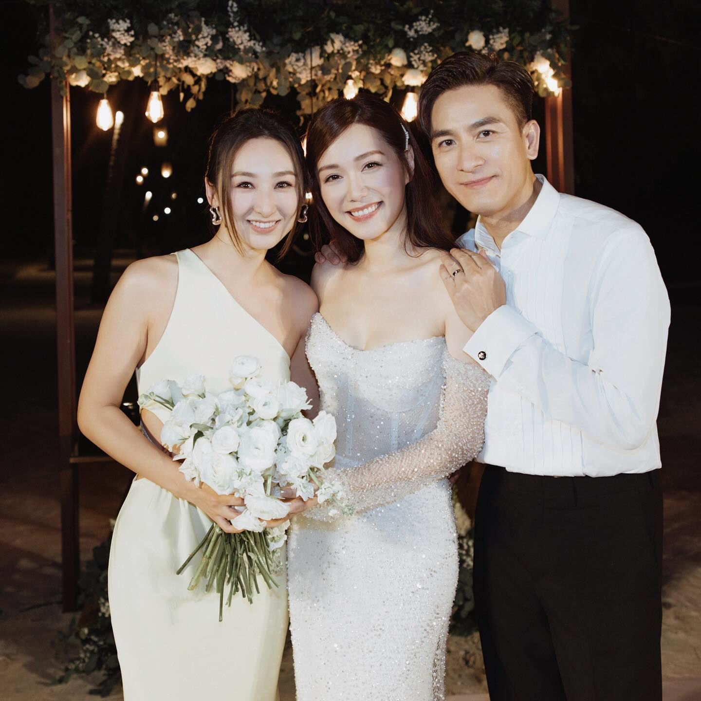 高海宁接花球收祝福💐汤洛雯「两次都掟中你，真係无办法」💗