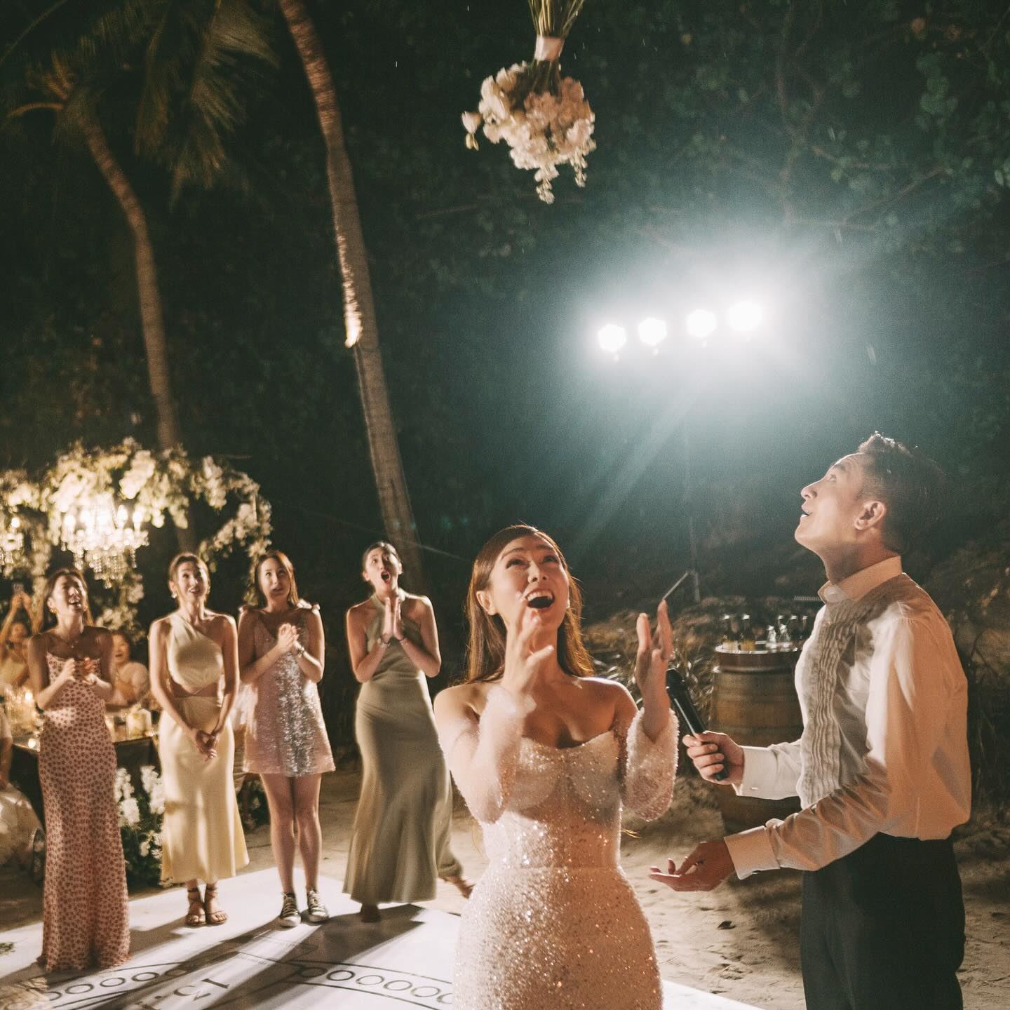 高海宁接花球收祝福💐汤洛雯「两次都掟中你，真係无办法」💗