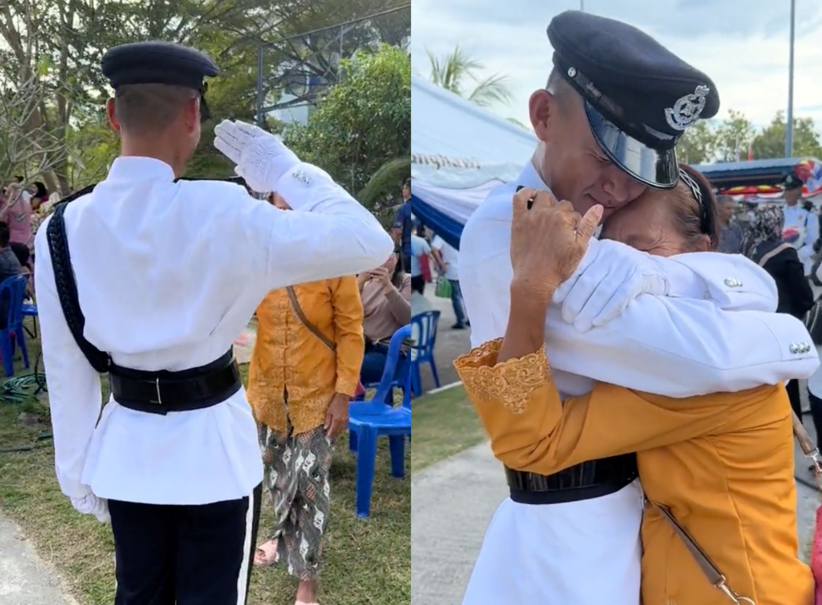 malaysian police academy graduate honours mother in emotional salute, m’sians touched!