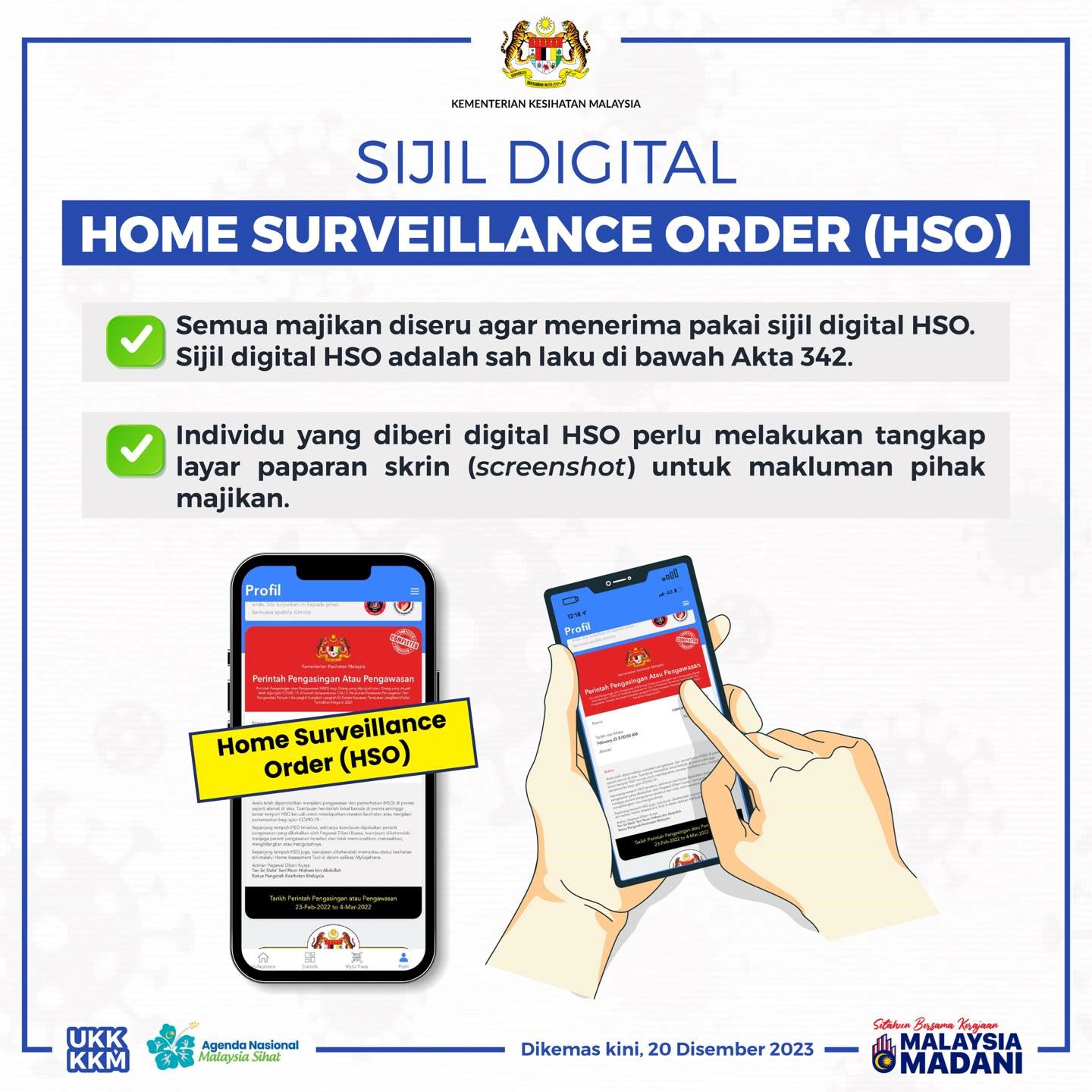 semua majikan diseru terima sijil digital hso, benarkan pekerja bergejala kerja dari rumah