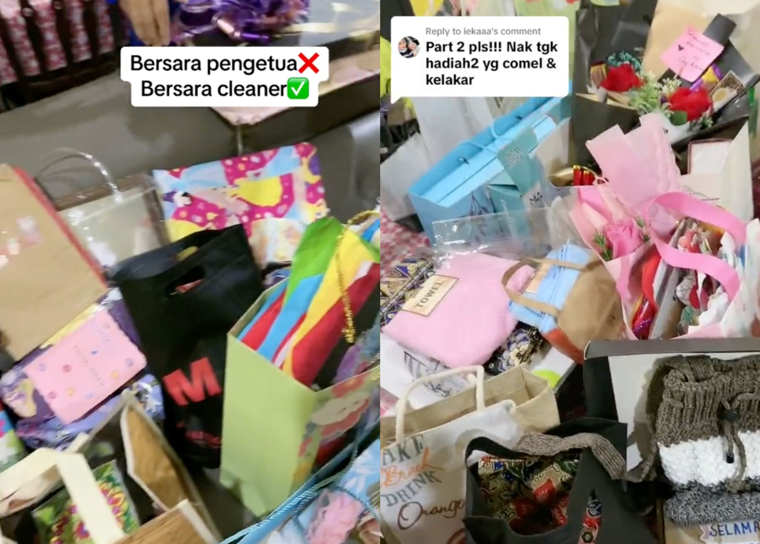 retiring school cleaner makcik midah showered with gifts and affection from students and teachers