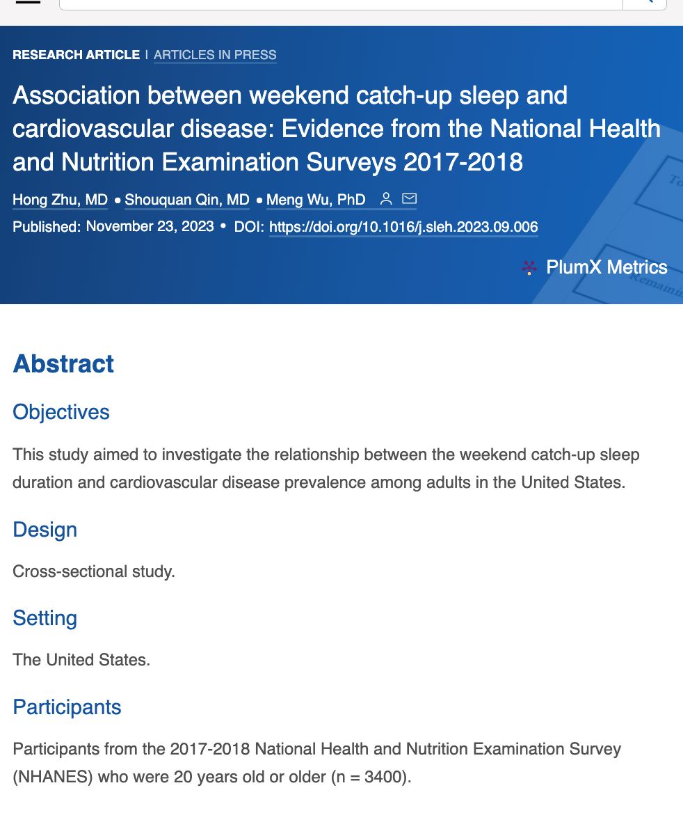 kajian dapati tidur lebih lama hujung minggu kurangkan sakit jantung