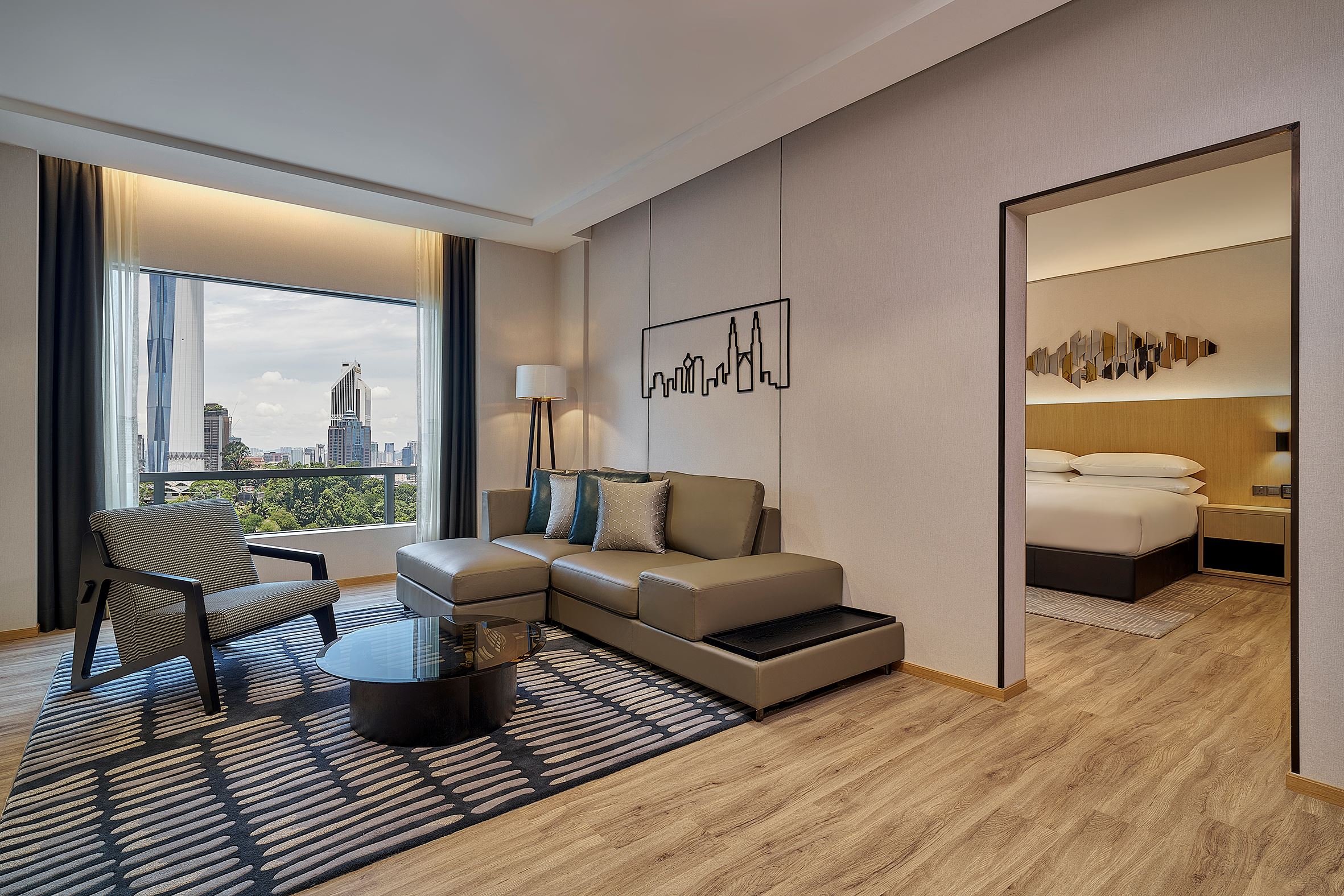 a connecting bedroom at Renaissance KL and a view