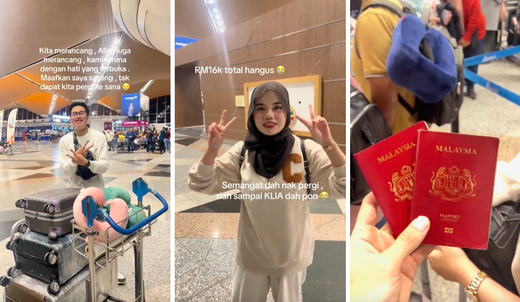pasangan suami isteri tak dibenar ke turkiye gara-gara pasport basah [video]