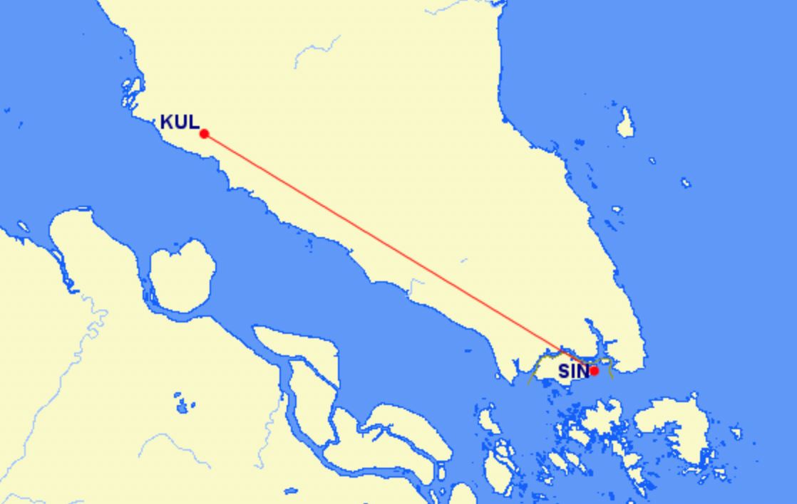 kuala lumpur to singapore takes top spot as the busiest international air route in 2023