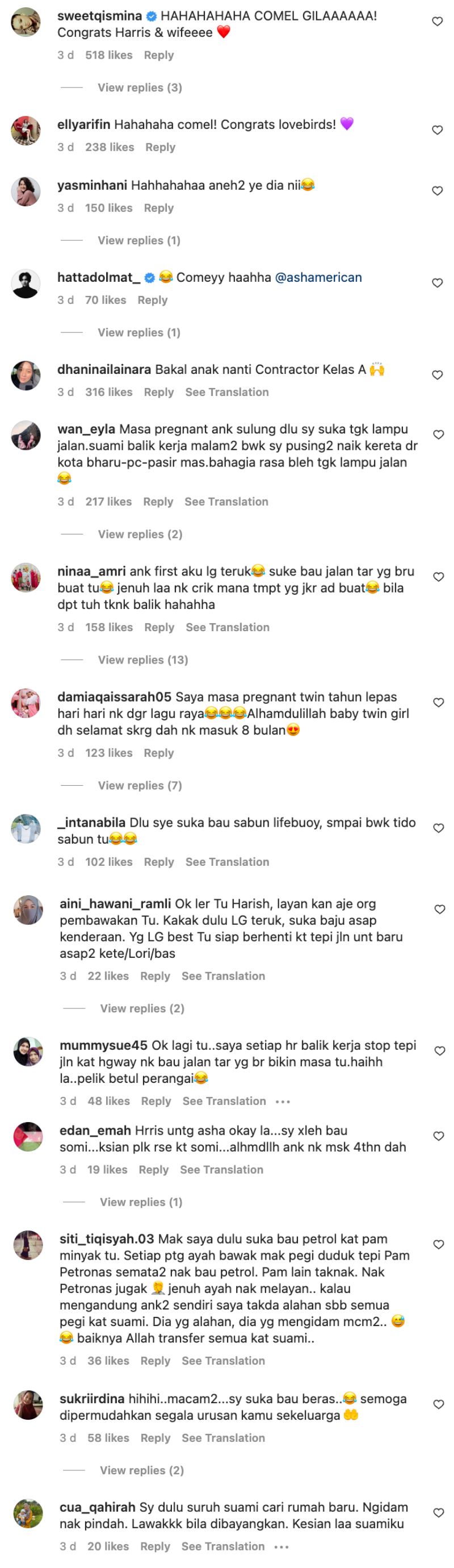 harris annuar kongsi video isteri mengidam bau simen