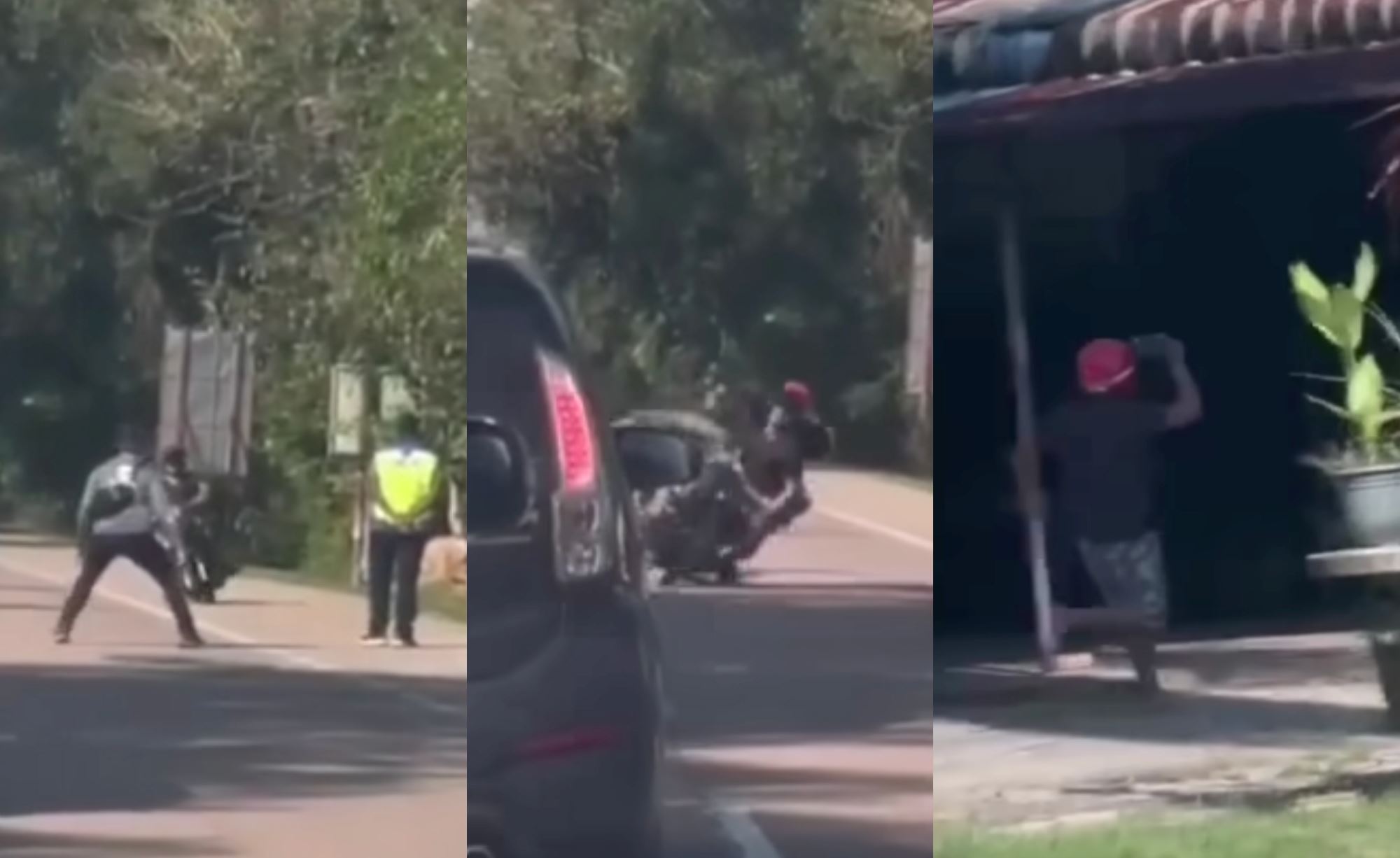 police in kelantan injured after being run over by thai man who tested positive for drugs