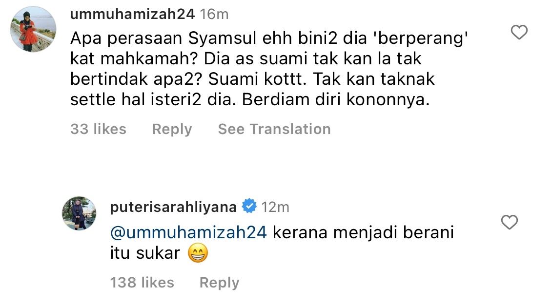 netizen persoal kenapa syamsul biar isteri-isteri ‘berperang’, jawapan puteri sarah pedas!