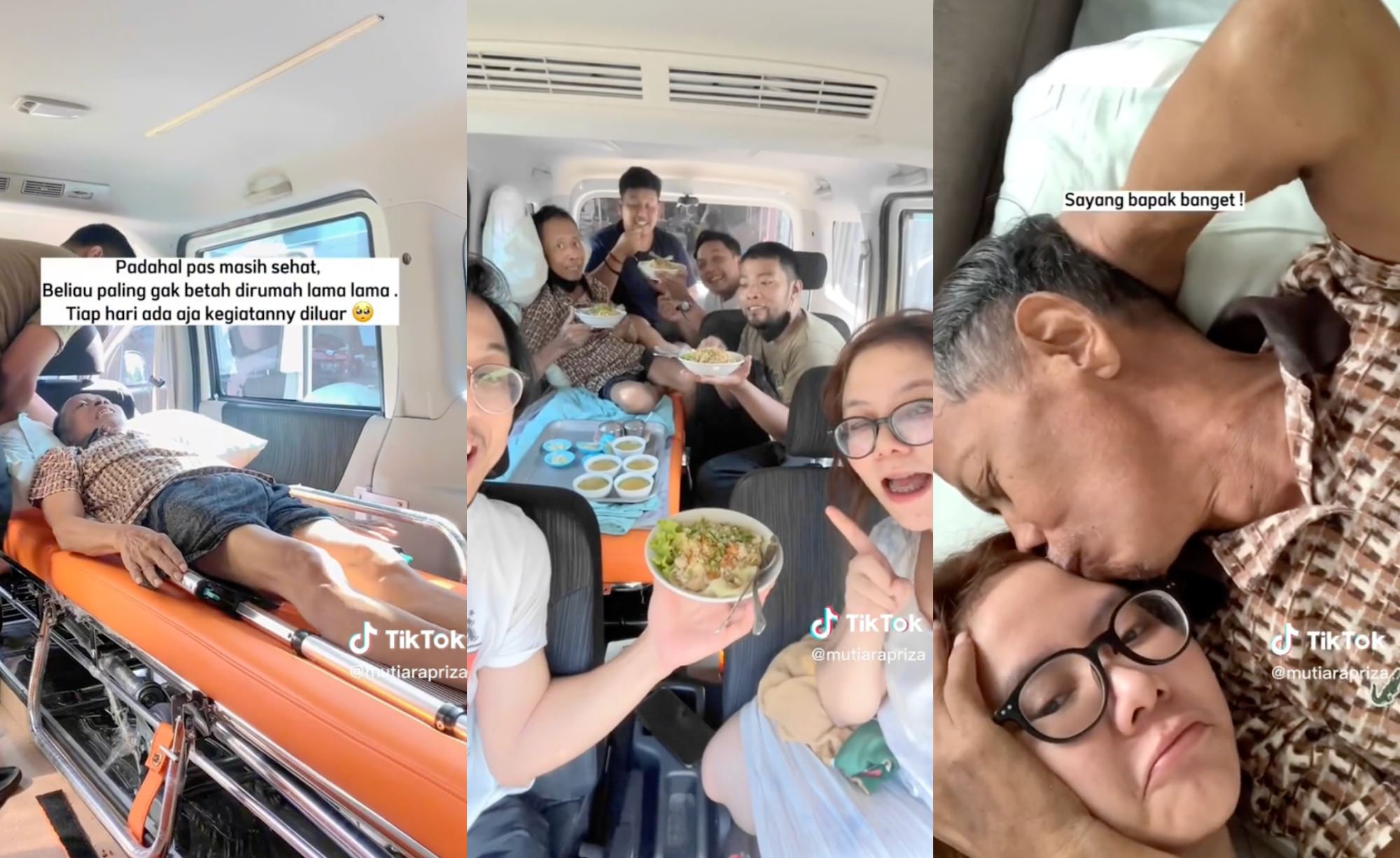 indonesian woman buys modified ambulance so she could bring her bedridden father jalan-jalan