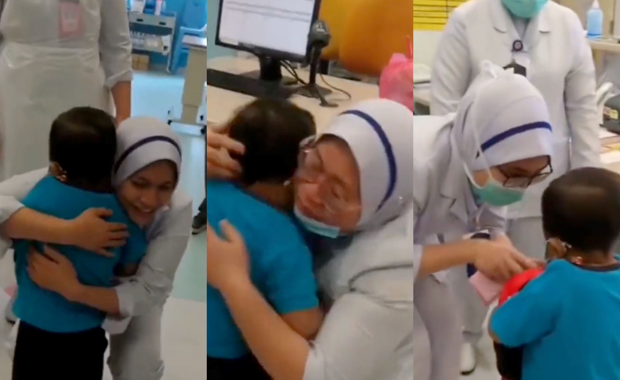 netizens touched by video of nurses saying goodbye to a little boy who passed away just nine days later