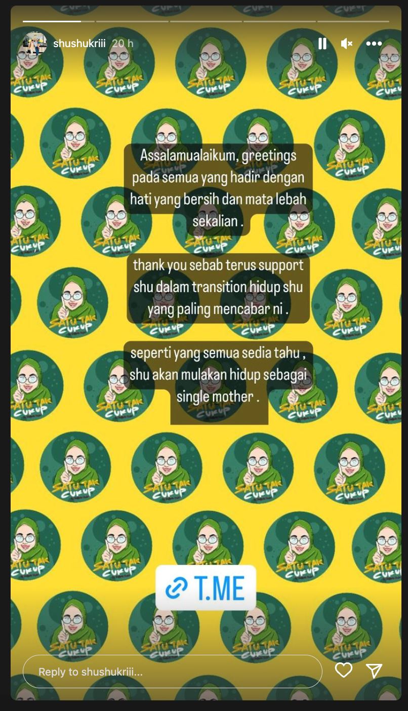 hidup sebagai single mother, bekas isteri hafidz roshdi tampil dengan “satu tak cukup” 