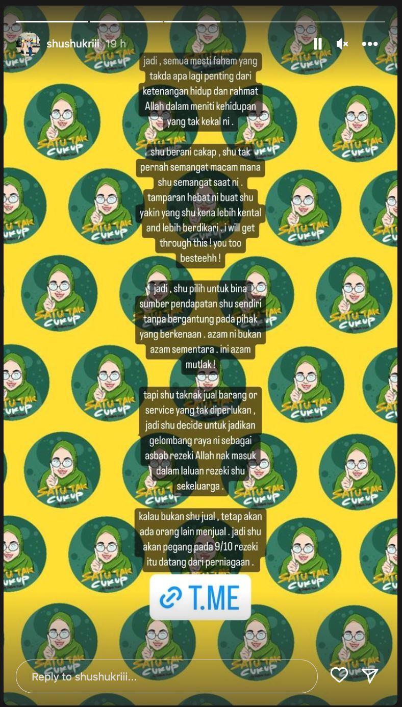 hidup sebagai single mother, bekas isteri hafidz roshdi tampil dengan “satu tak cukup” 