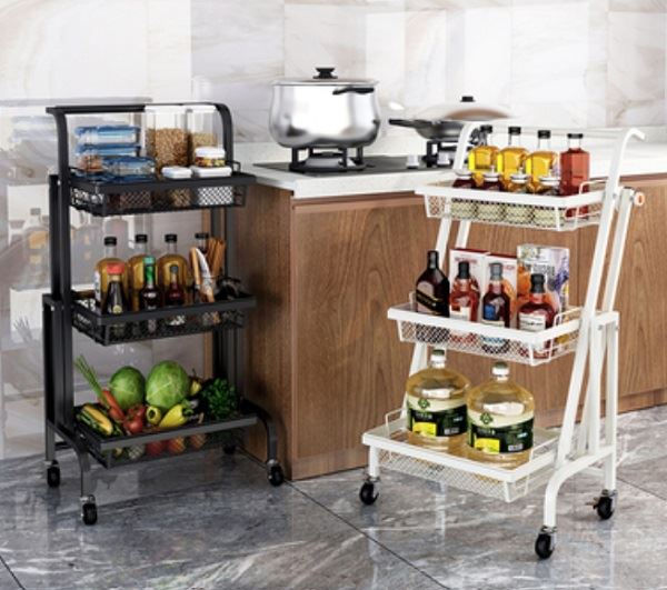 Qemaz 3层吧台手推车