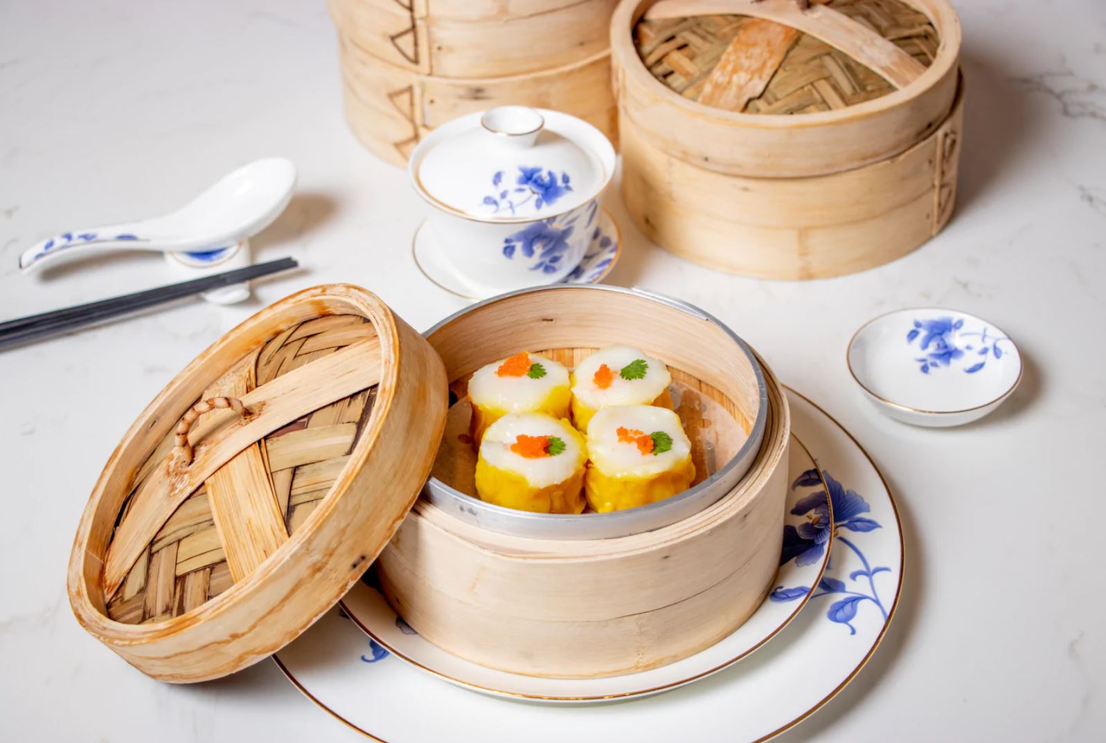 steamed Prawn and Chicken Dumpling with Hokkaido Scallop
