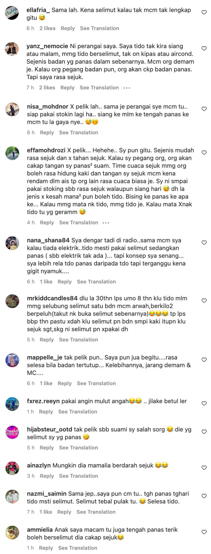 angah cerita perangai pelik jep masa tidur, “takde bantal, janji kena ada selimut..”