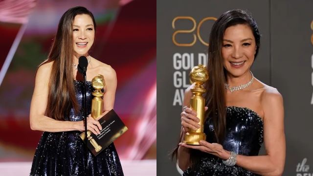 kebanggaan malaysia! tan sri michelle yeoh lakar sejarah rangkul anugerah golden globe
