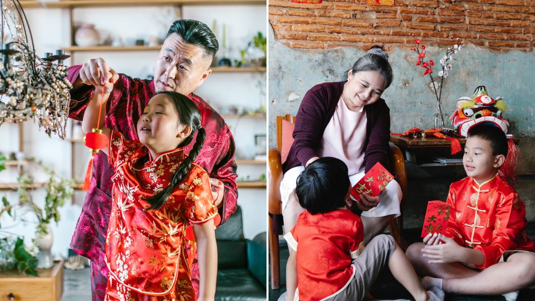 People celebrating Chinese New Year