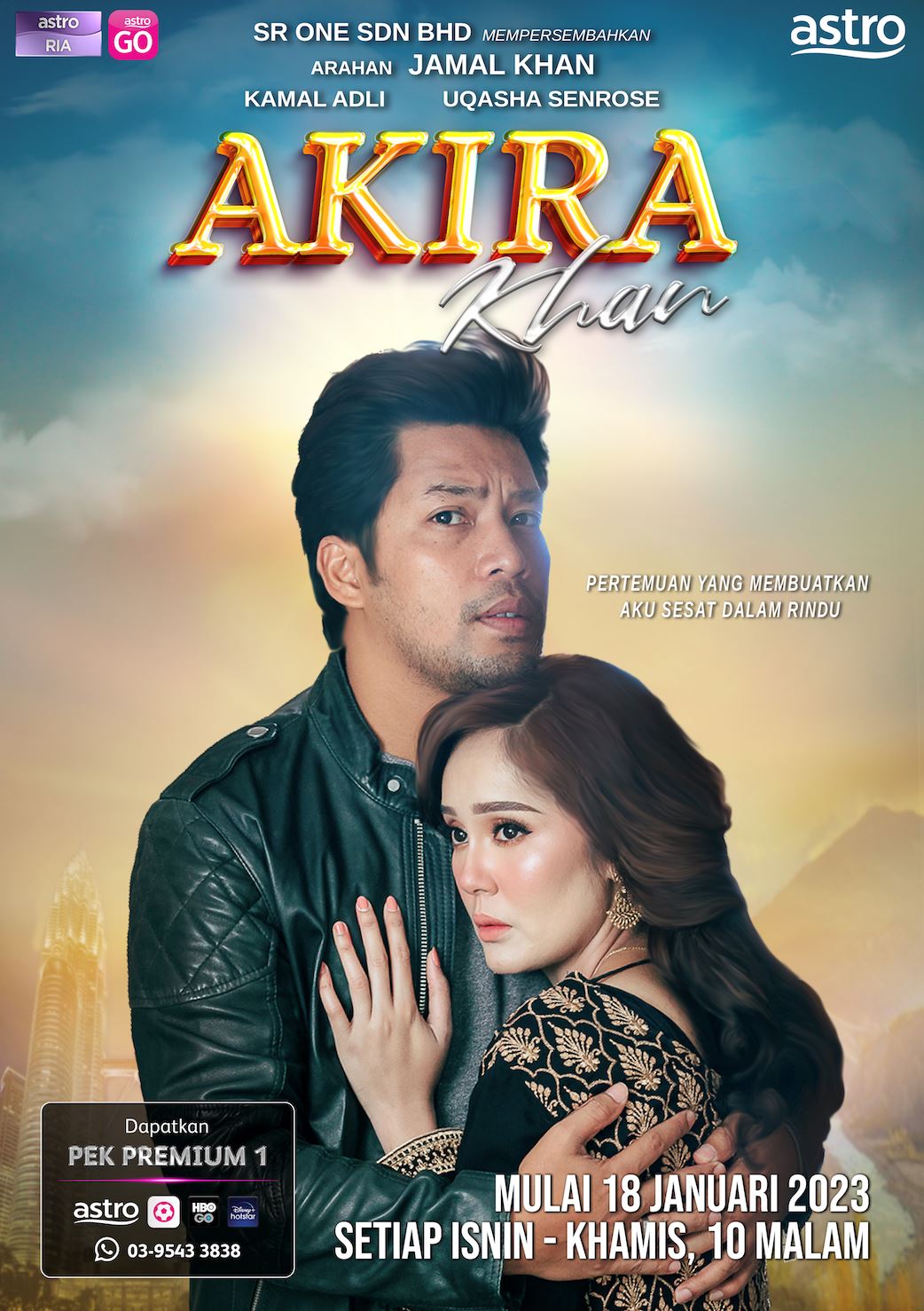 adaptasi dari novel terlaris, akira khan tampil kisah cinta melayu-pakistan